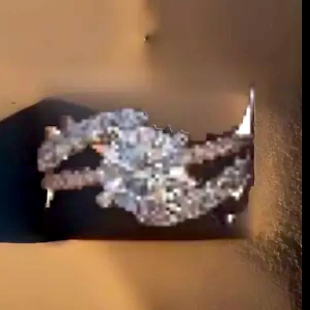 14 Kt Rose Gold & Sterling Silver Main 💎 Moissanite W/Moissanites Lining Ring